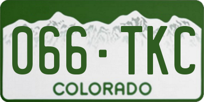 CO license plate 066TKC