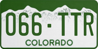 CO license plate 066TTR