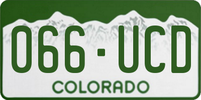 CO license plate 066UCD