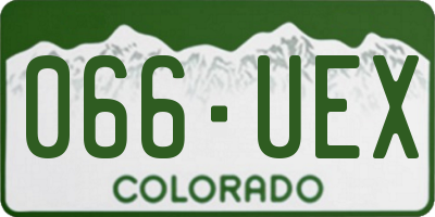 CO license plate 066UEX