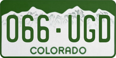CO license plate 066UGD