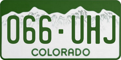 CO license plate 066UHJ