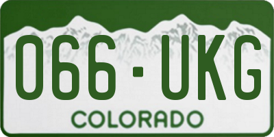 CO license plate 066UKG