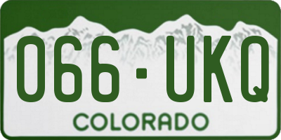 CO license plate 066UKQ