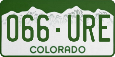 CO license plate 066URE