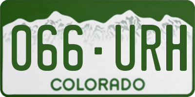 CO license plate 066URH