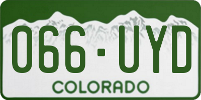 CO license plate 066UYD