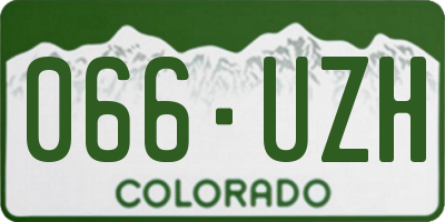 CO license plate 066UZH