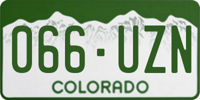 CO license plate 066UZN