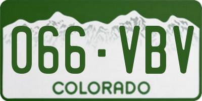 CO license plate 066VBV