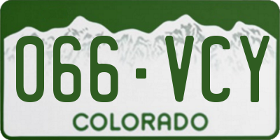 CO license plate 066VCY