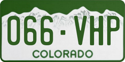 CO license plate 066VHP
