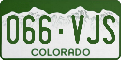 CO license plate 066VJS