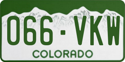 CO license plate 066VKW