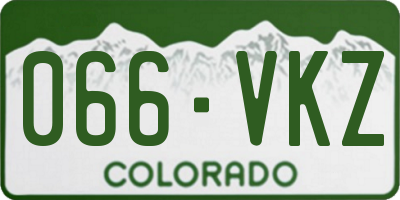 CO license plate 066VKZ
