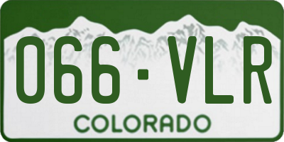 CO license plate 066VLR