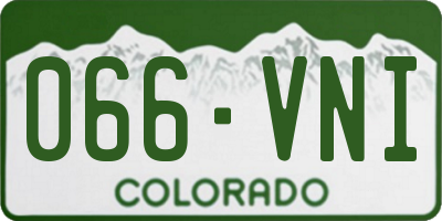 CO license plate 066VNI