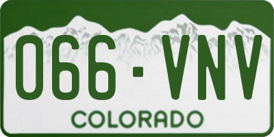 CO license plate 066VNV