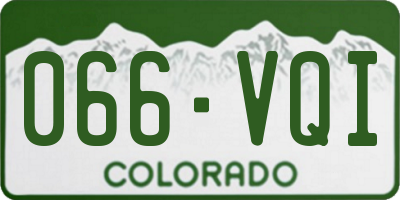 CO license plate 066VQI