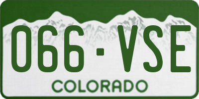 CO license plate 066VSE