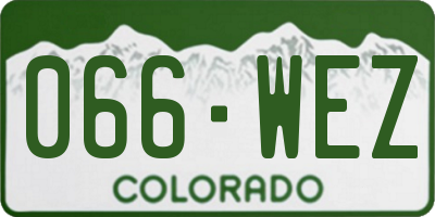 CO license plate 066WEZ