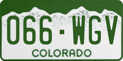 CO license plate 066WGV