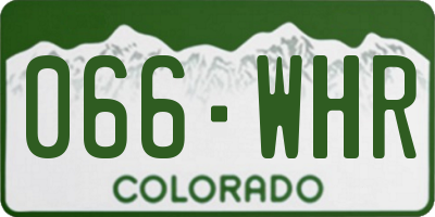 CO license plate 066WHR