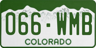 CO license plate 066WMB