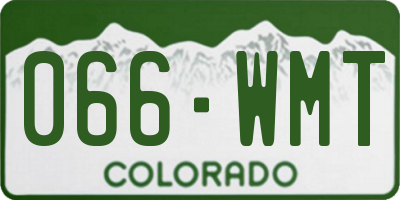 CO license plate 066WMT