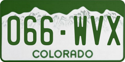CO license plate 066WVX