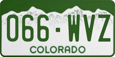 CO license plate 066WVZ
