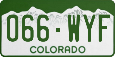 CO license plate 066WYF