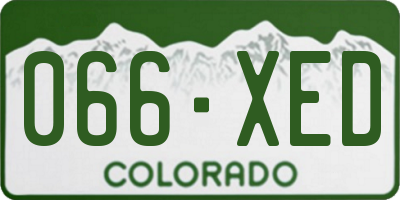 CO license plate 066XED