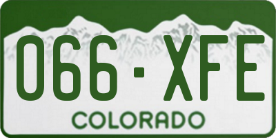 CO license plate 066XFE