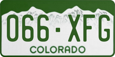 CO license plate 066XFG
