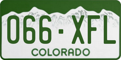 CO license plate 066XFL