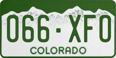 CO license plate 066XFO