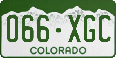 CO license plate 066XGC