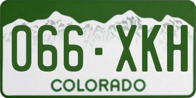 CO license plate 066XKH