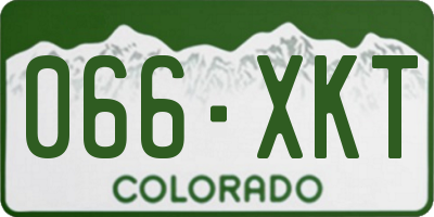 CO license plate 066XKT