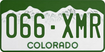 CO license plate 066XMR