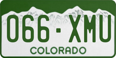 CO license plate 066XMU