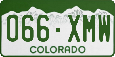 CO license plate 066XMW