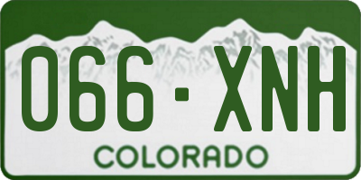 CO license plate 066XNH