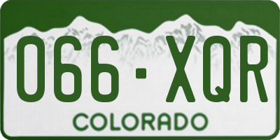 CO license plate 066XQR