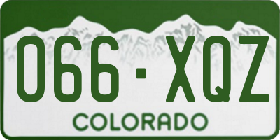 CO license plate 066XQZ