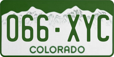 CO license plate 066XYC
