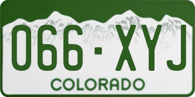 CO license plate 066XYJ