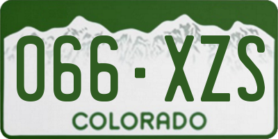 CO license plate 066XZS