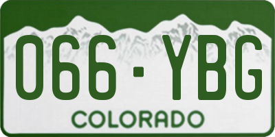 CO license plate 066YBG